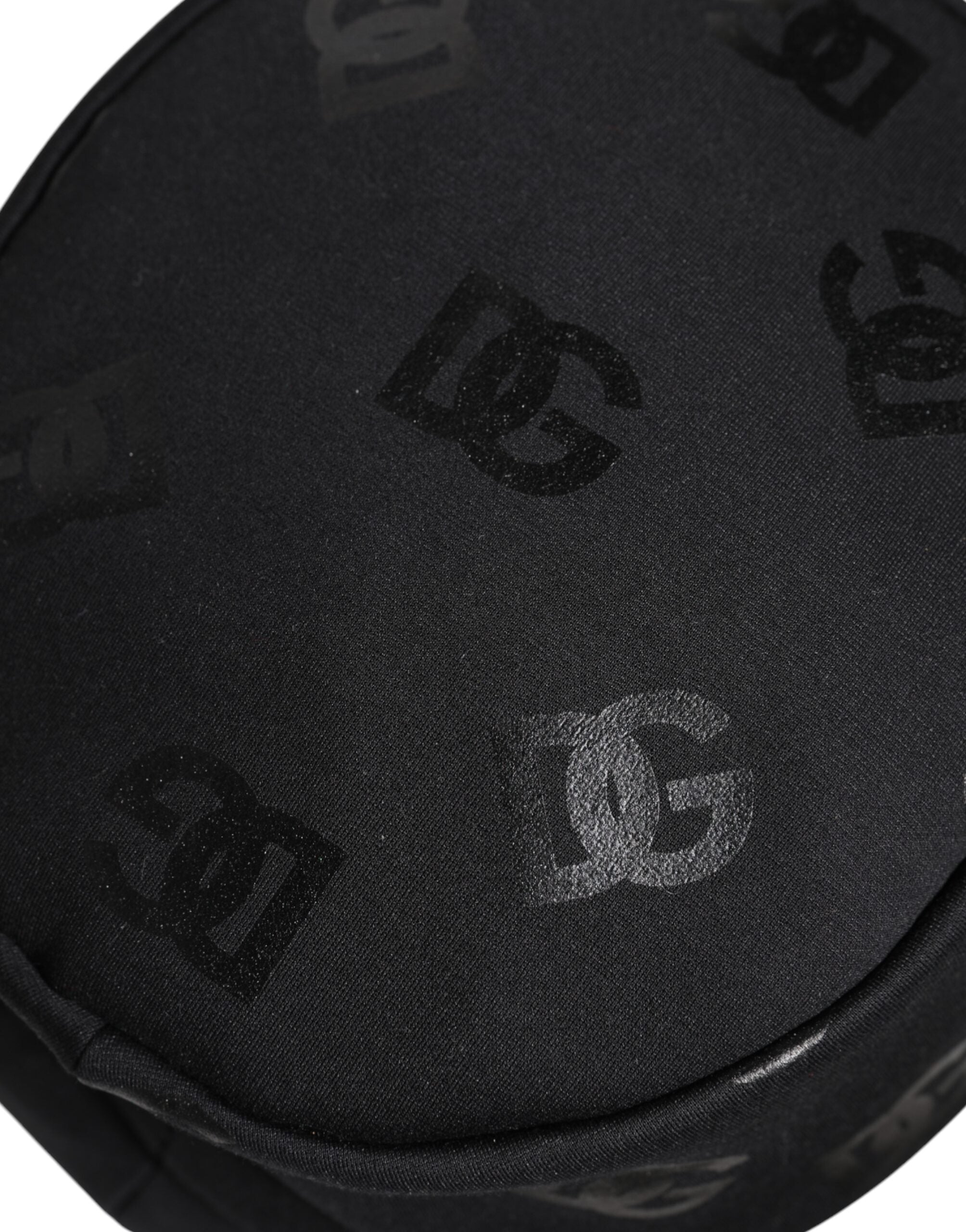 Dolce &amp; Gabbana Schwarzer DG Monogramm Polyester Jacquard Fischerhut