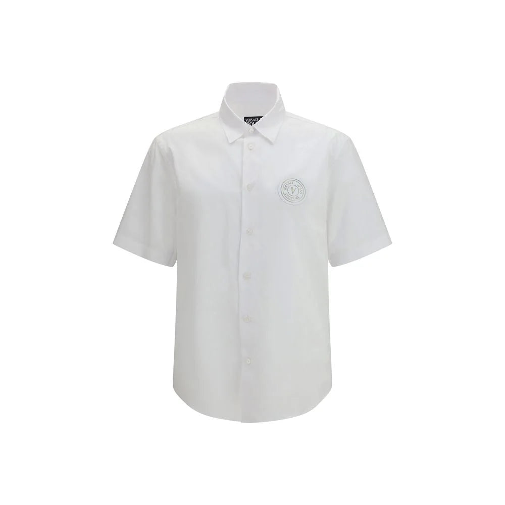 Versace Jeans White Cotton Shortsleeve Shirt - IT52 | XL