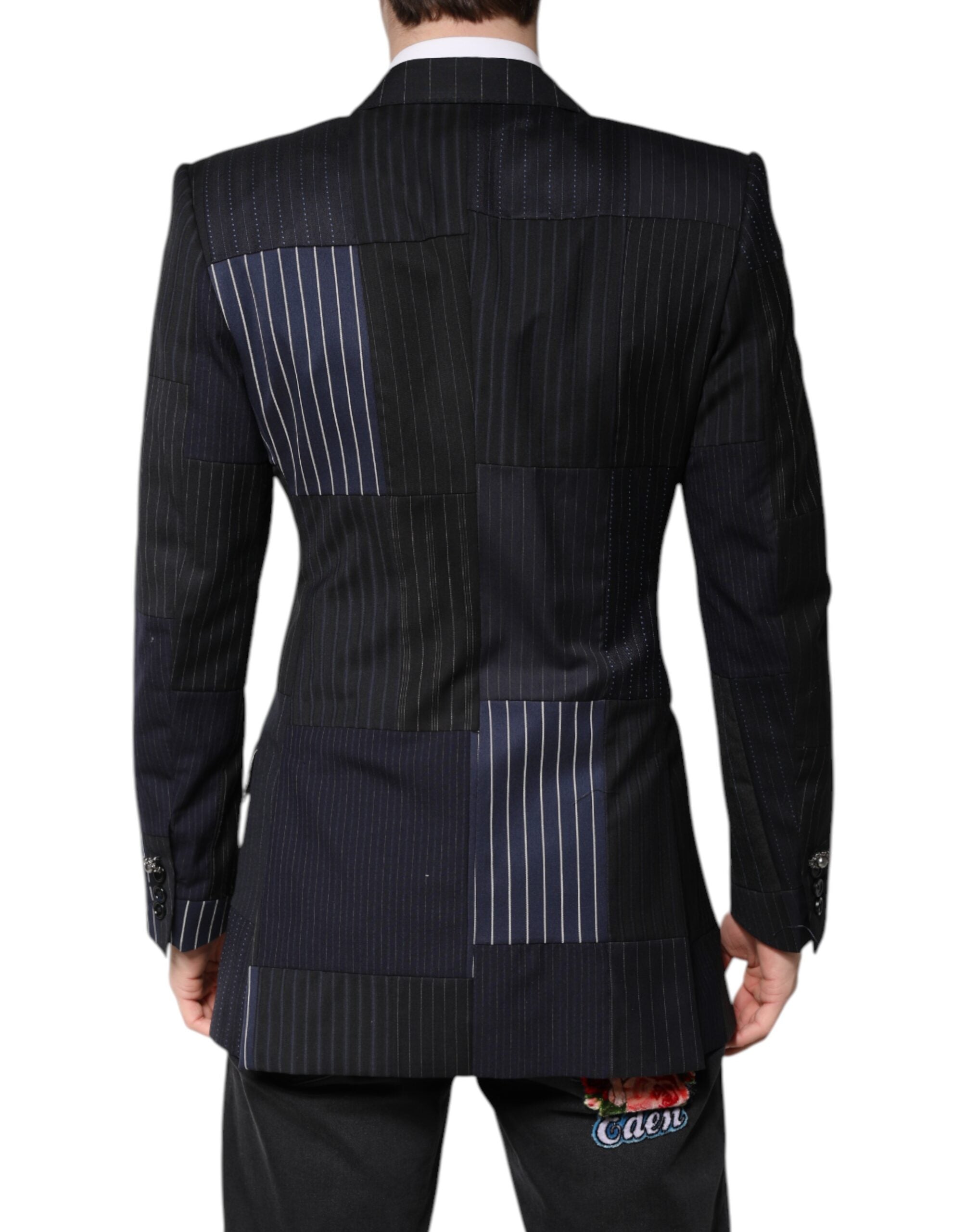 Dolce &amp; Gabbana Mehrfarbiger Patchwork-Jackett-Mantel-Anzugblazer