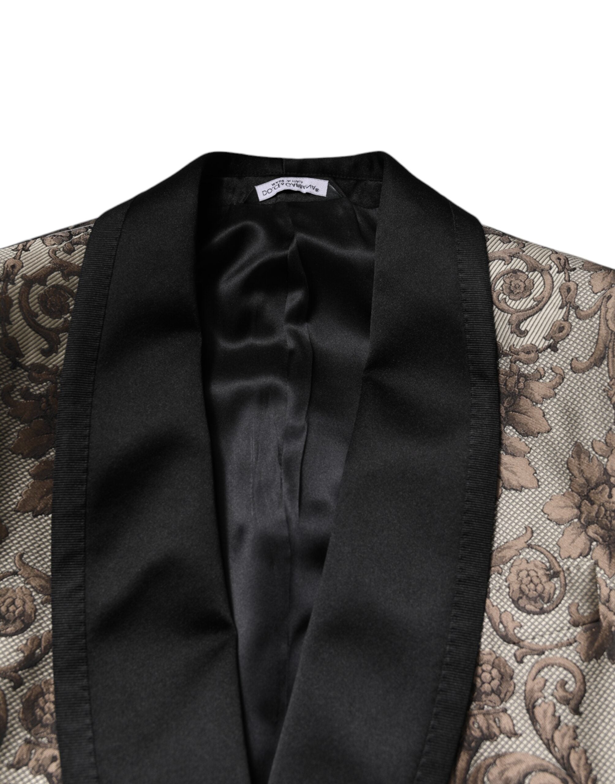 Dolce &amp; Gabbana Mehrfarbiger Jacquard-Einreiher, 3-teiliger Anzug