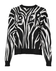 Dolce &amp; Gabbana Pullover für Damen mit schwarz-weißem Print