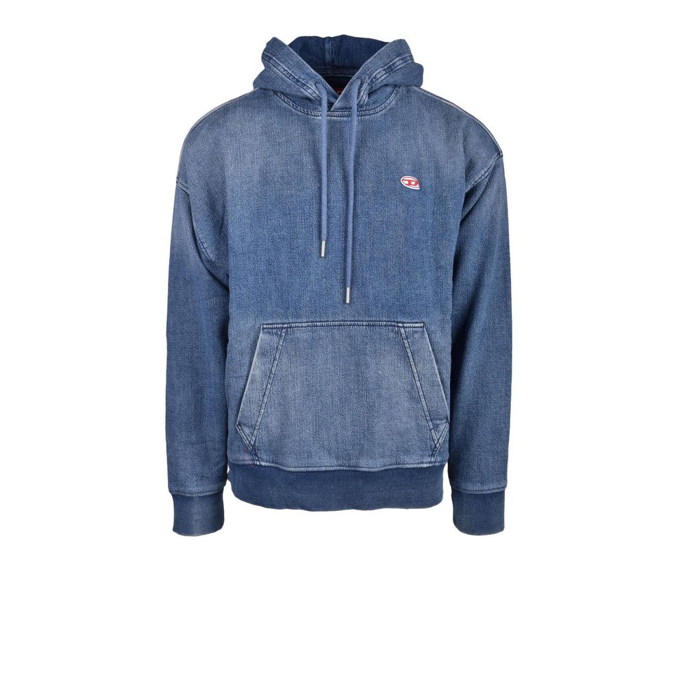 Diesel Blue Cotton Hoody
