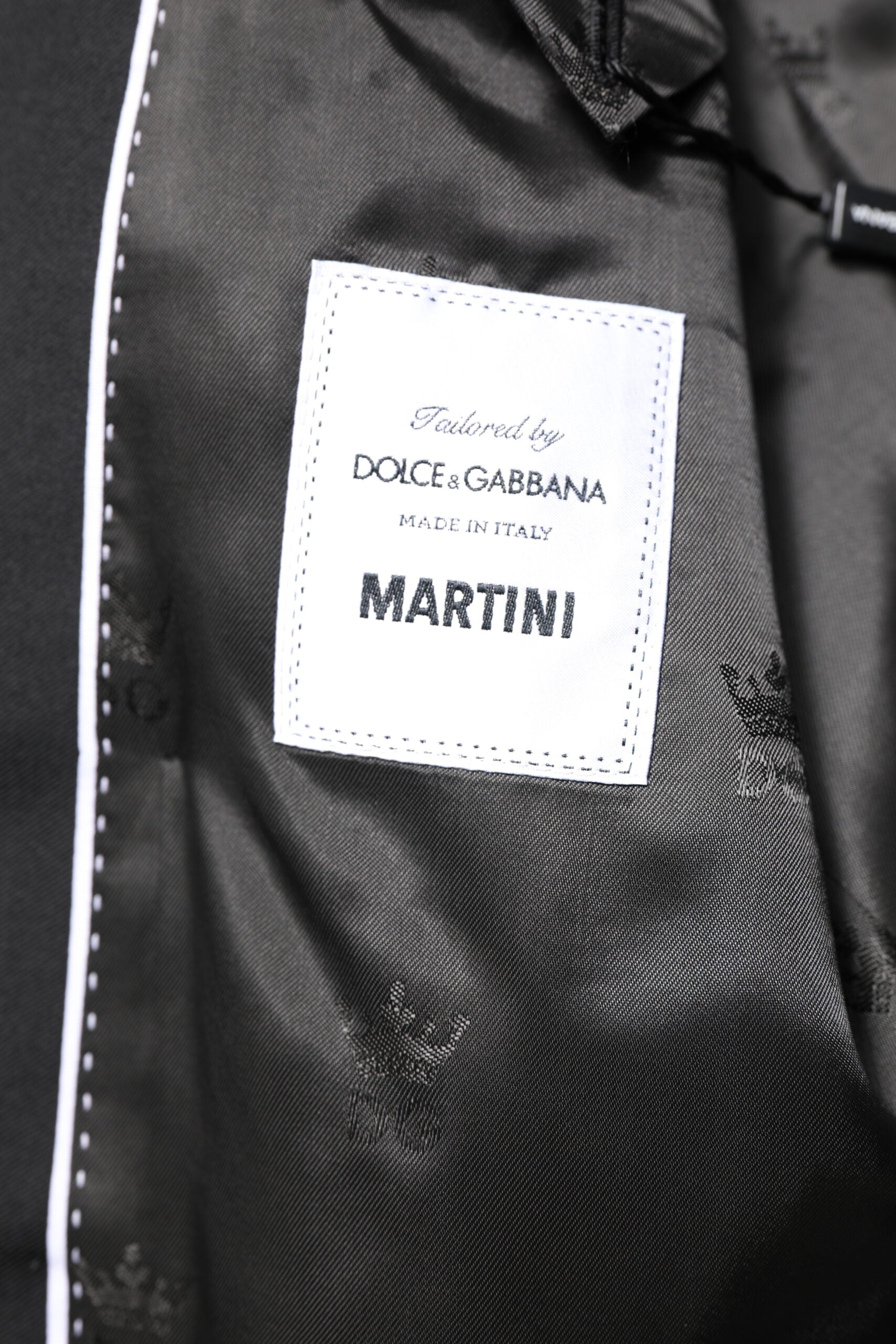 Dolce &amp; Gabbana Schwarzer MARTINI Zweireiher-Mantelblazer