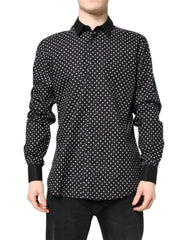 Chemise habillée Dolce &amp; Gabbana en coton noir à pois