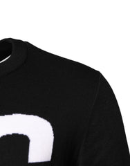Dolce &amp; Gabbana Pullover mit Logoprint, schwarz-weiß, Strick