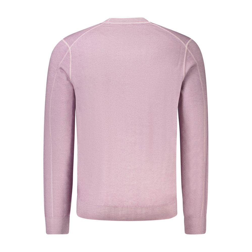 Hugo Boss Herrenpullover aus lila Wolle