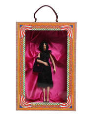 Dolce & Gabbana Black Dress Ceramic Porcelain Fashion Leather Sicily Dolls