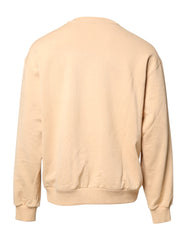 Dolce &amp; Gabbana Pullover in Beige mit Kirschmuster und Rundhalsausschnitt