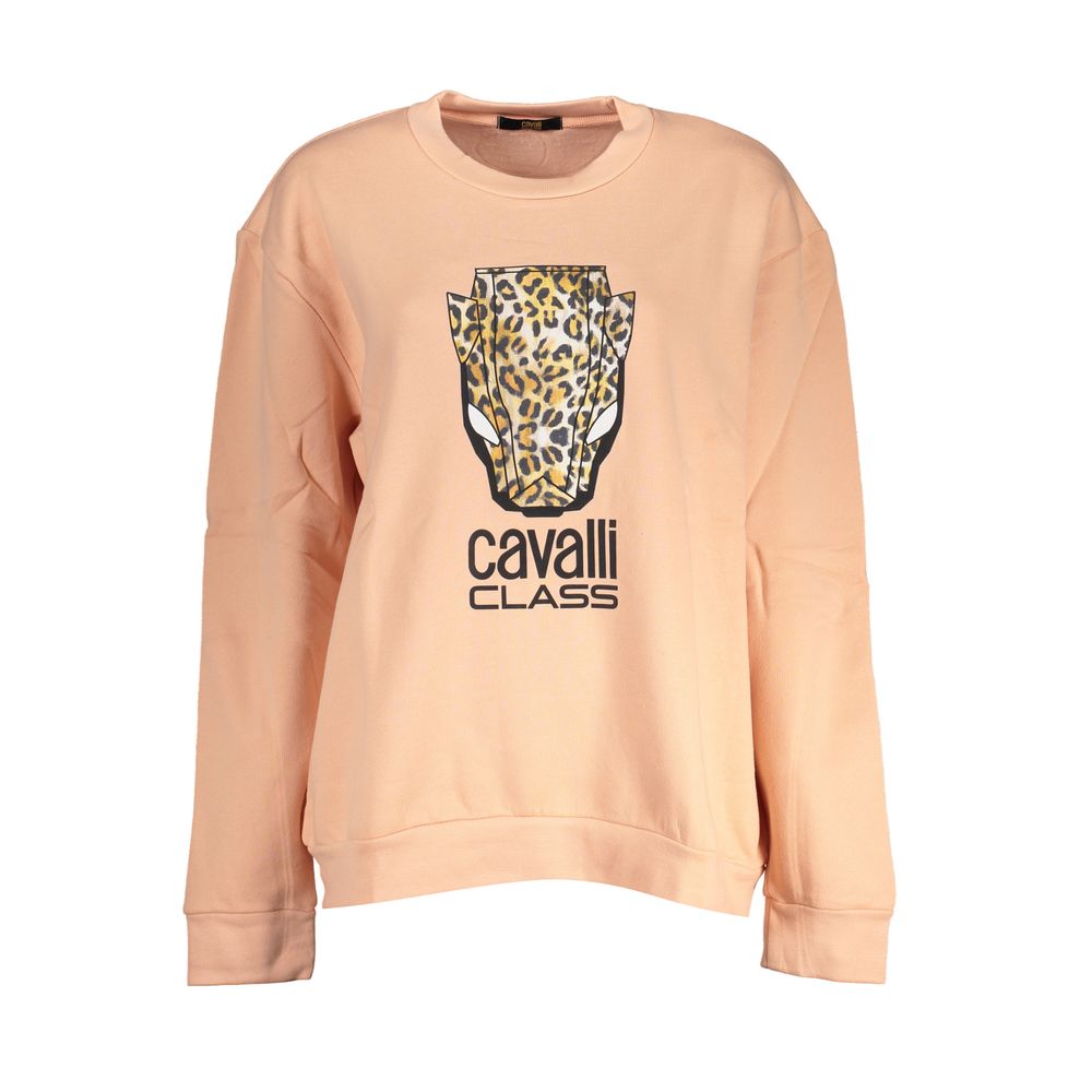 Pull en coton rose Cavalli Class pour femme