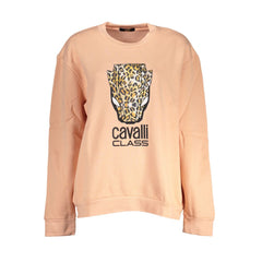 Pull en coton rose Cavalli Class pour femme
