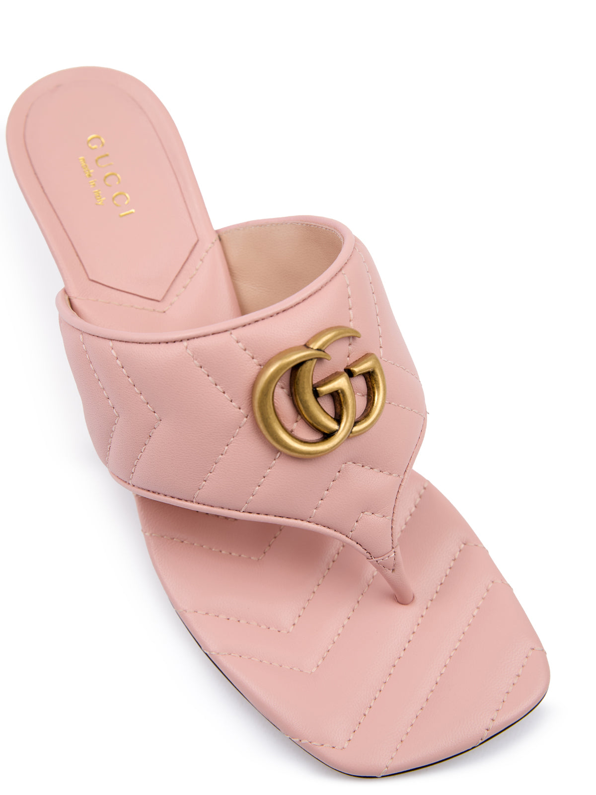 Gucci Mystic Pink Nappa Charlotte Ledersandalen