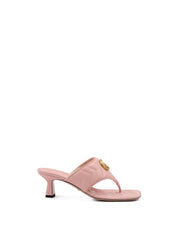 Gucci Mystic Pink Nappa Charlotte Ledersandalen