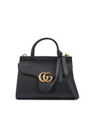Sac à main Gucci GG Marmont en cuir noir
