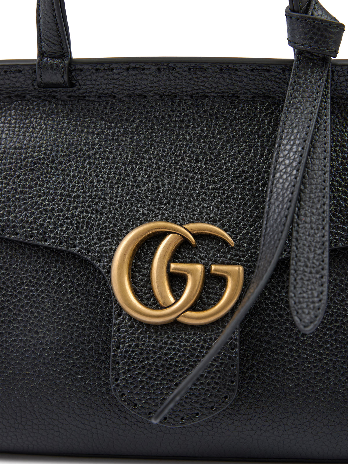 Sac à main Gucci GG Marmont en cuir noir