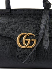 Sac à main Gucci GG Marmont en cuir noir