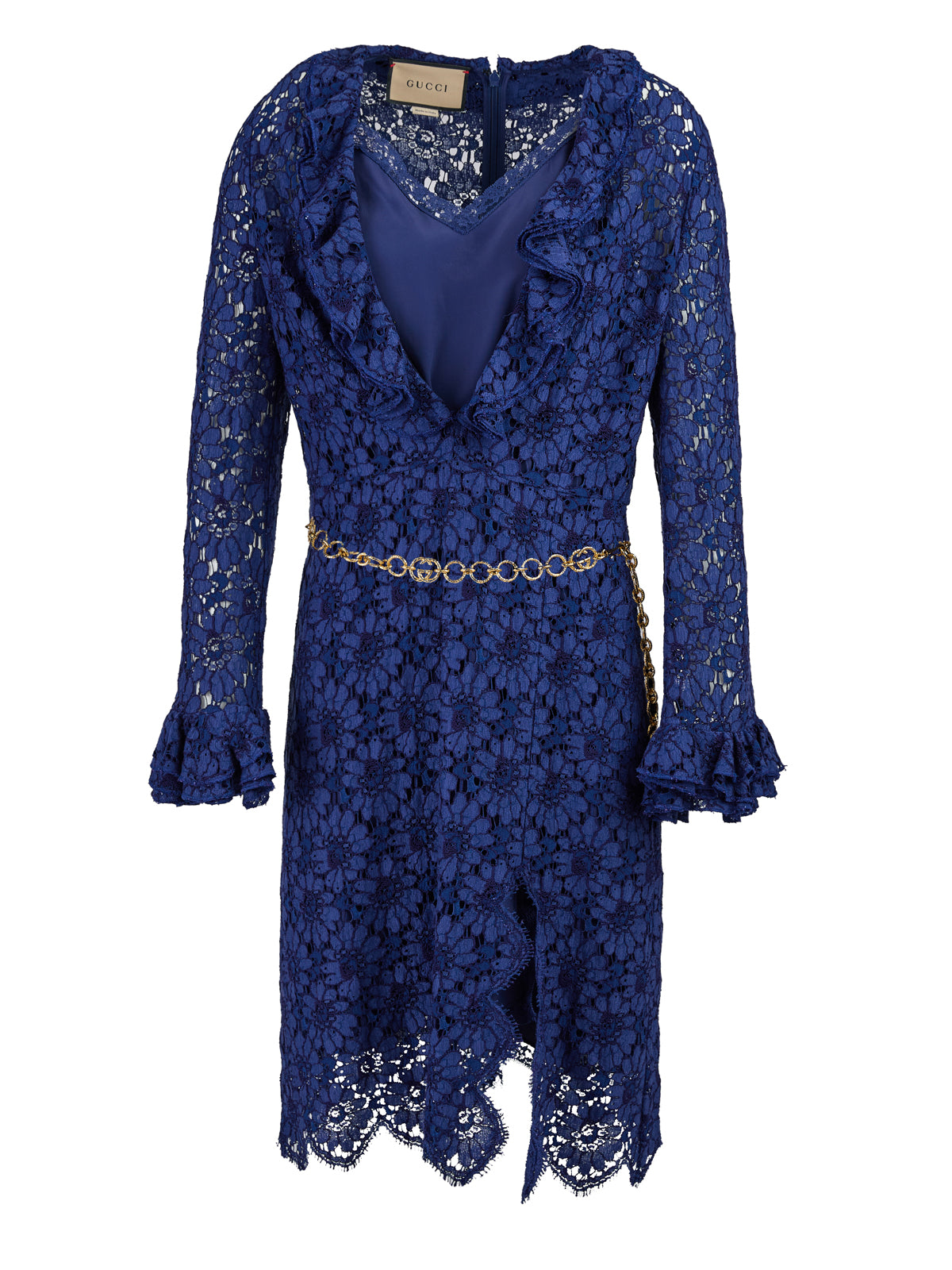 Robe mi-longue Gucci Blu en viscose et coton