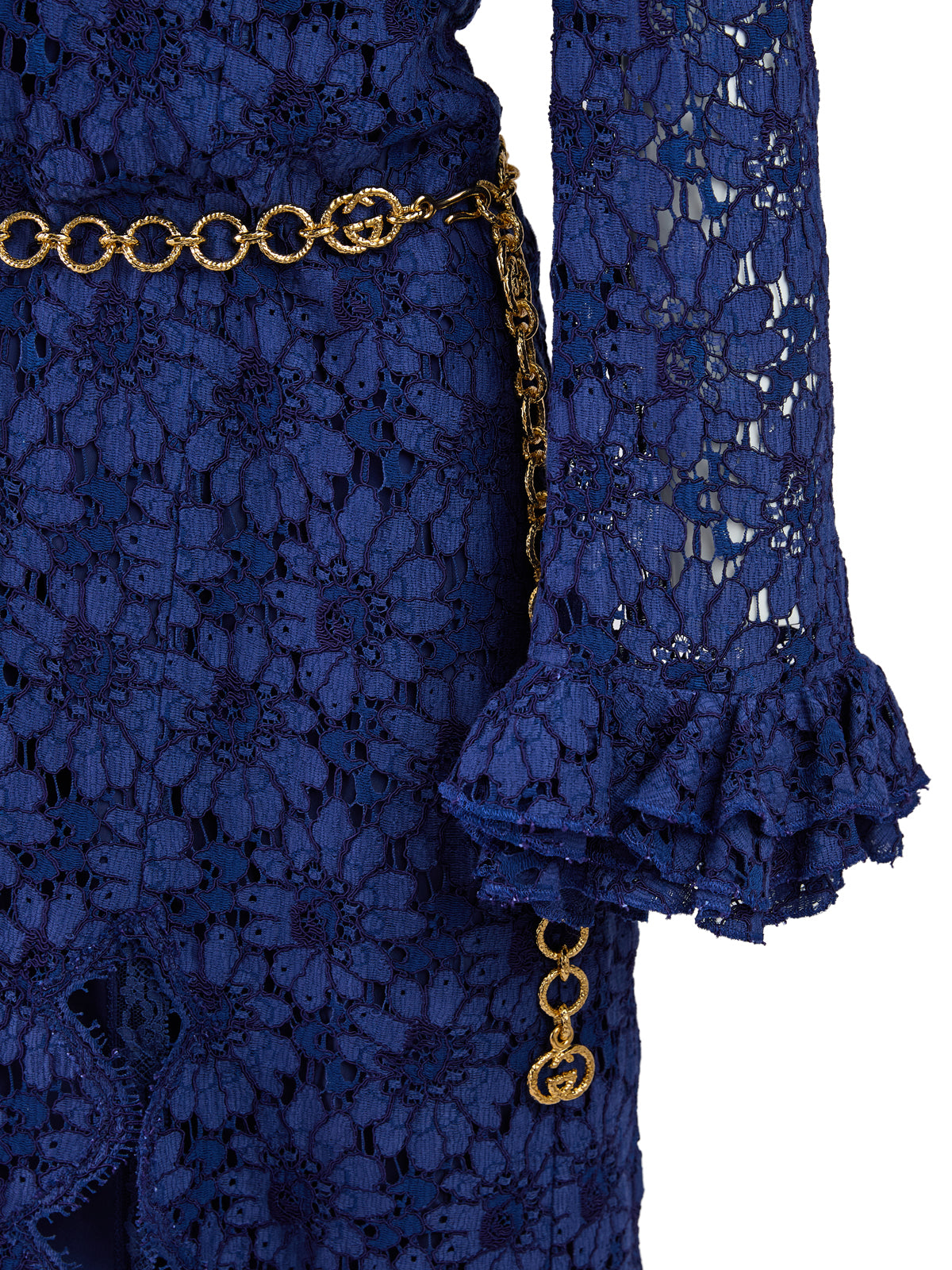 Robe mi-longue Gucci Blu en viscose et coton