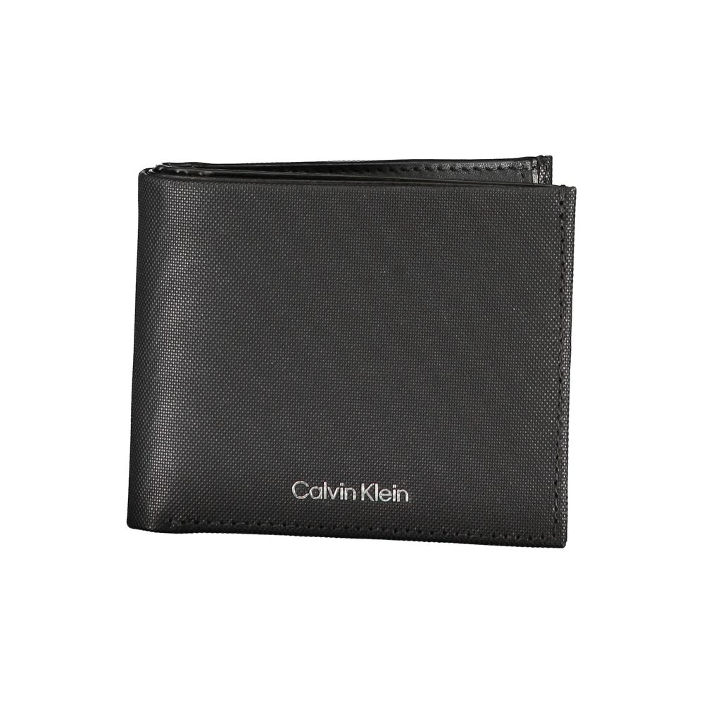 Elegante schwarze Ledergeldbörse von Calvin Klein mit RFID-Blockierung