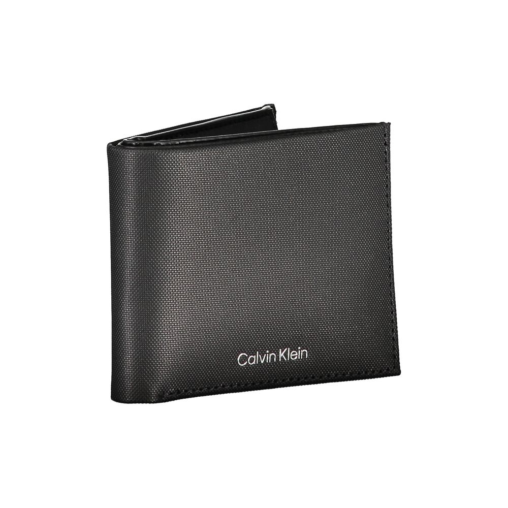 Elegante schwarze Ledergeldbörse von Calvin Klein mit RFID-Blockierung
