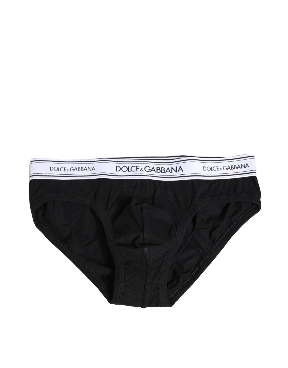 Dolce &amp; Gabbana Schwarze Baumwoll-Stretch-Slips