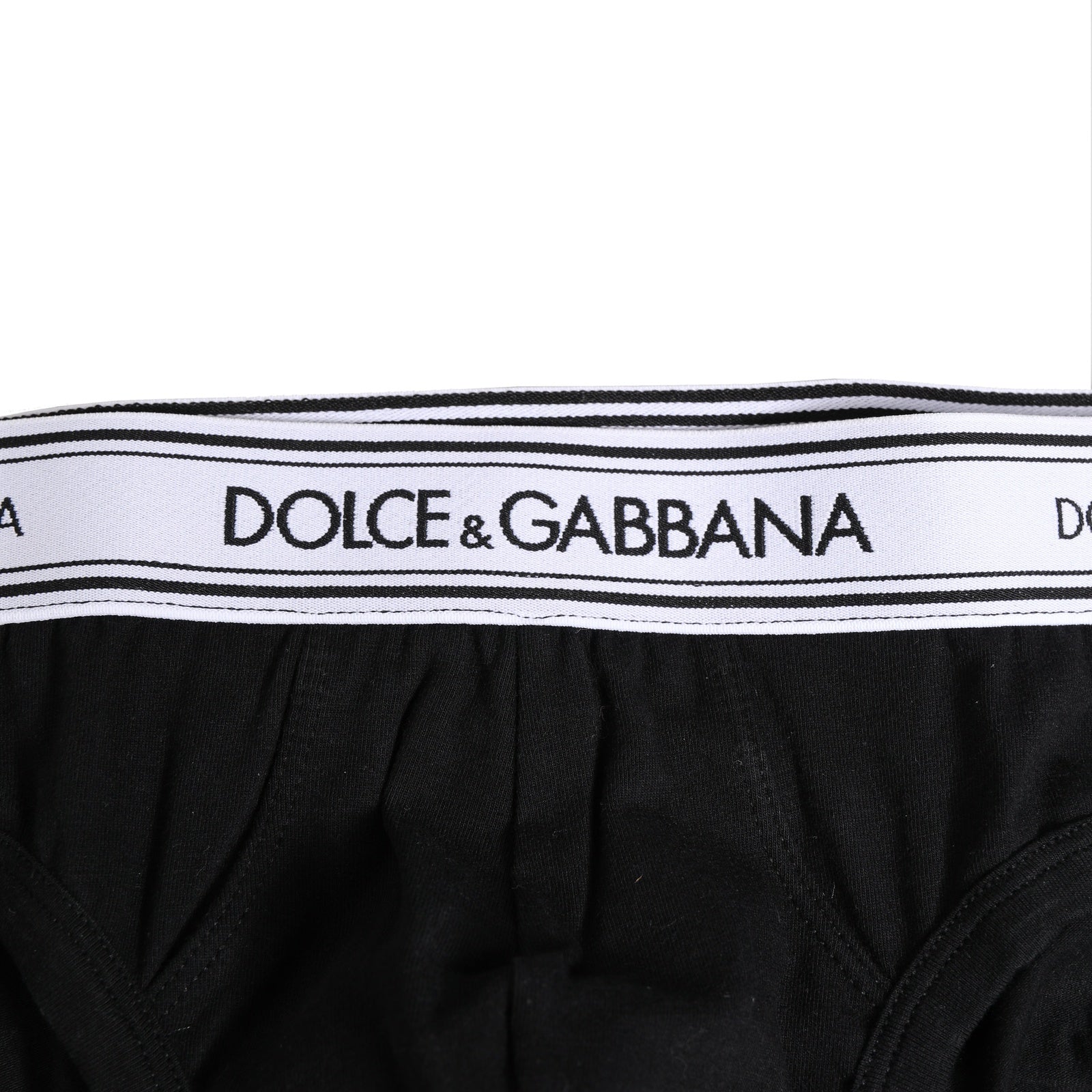 Dolce &amp; Gabbana Schwarze Baumwoll-Stretch-Slips