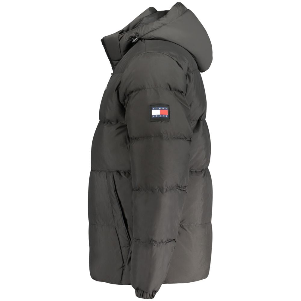 Tommy Hilfiger Herrenjacke aus schwarzem recyceltem Polyester