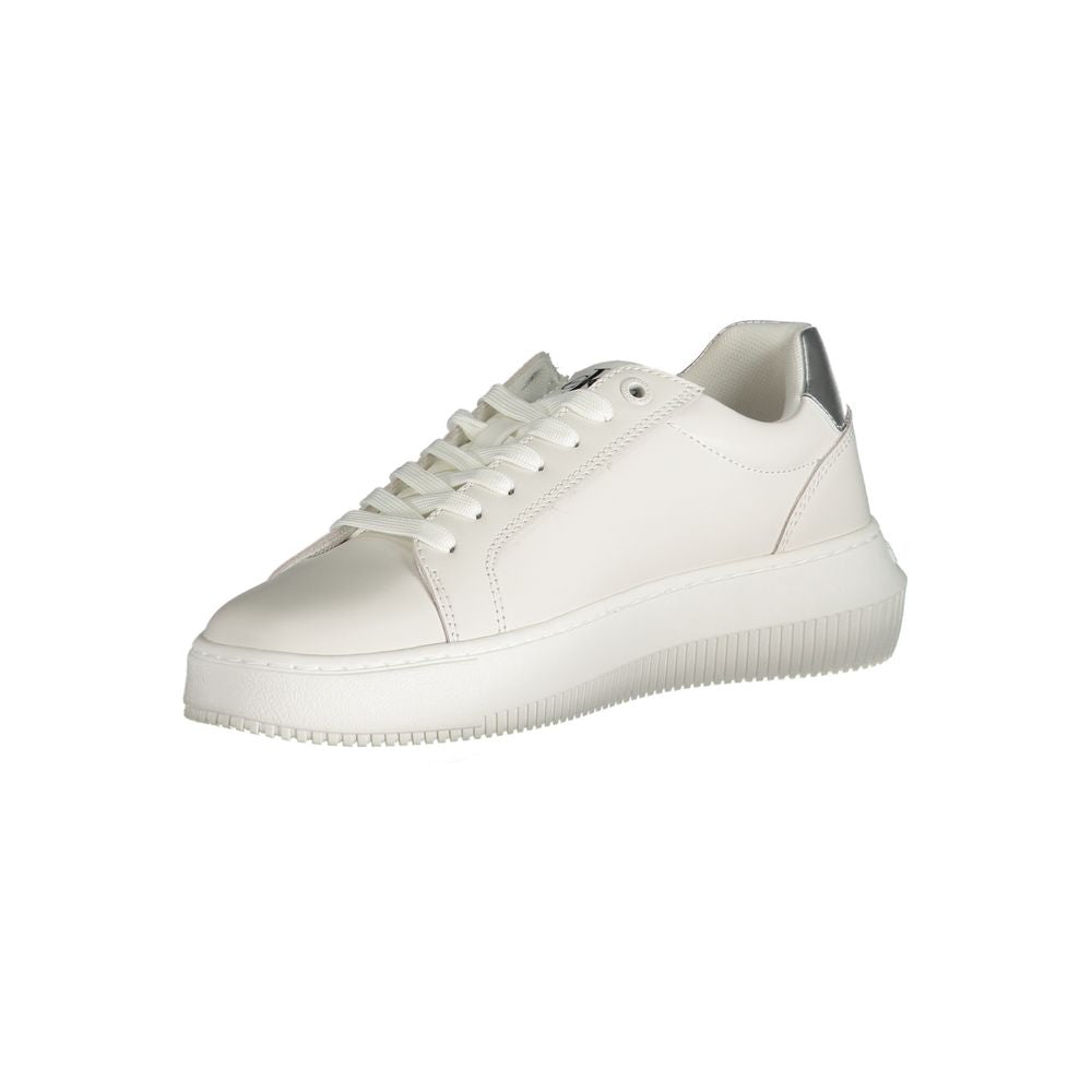 Baskets blanches en polyester Calvin Klein
