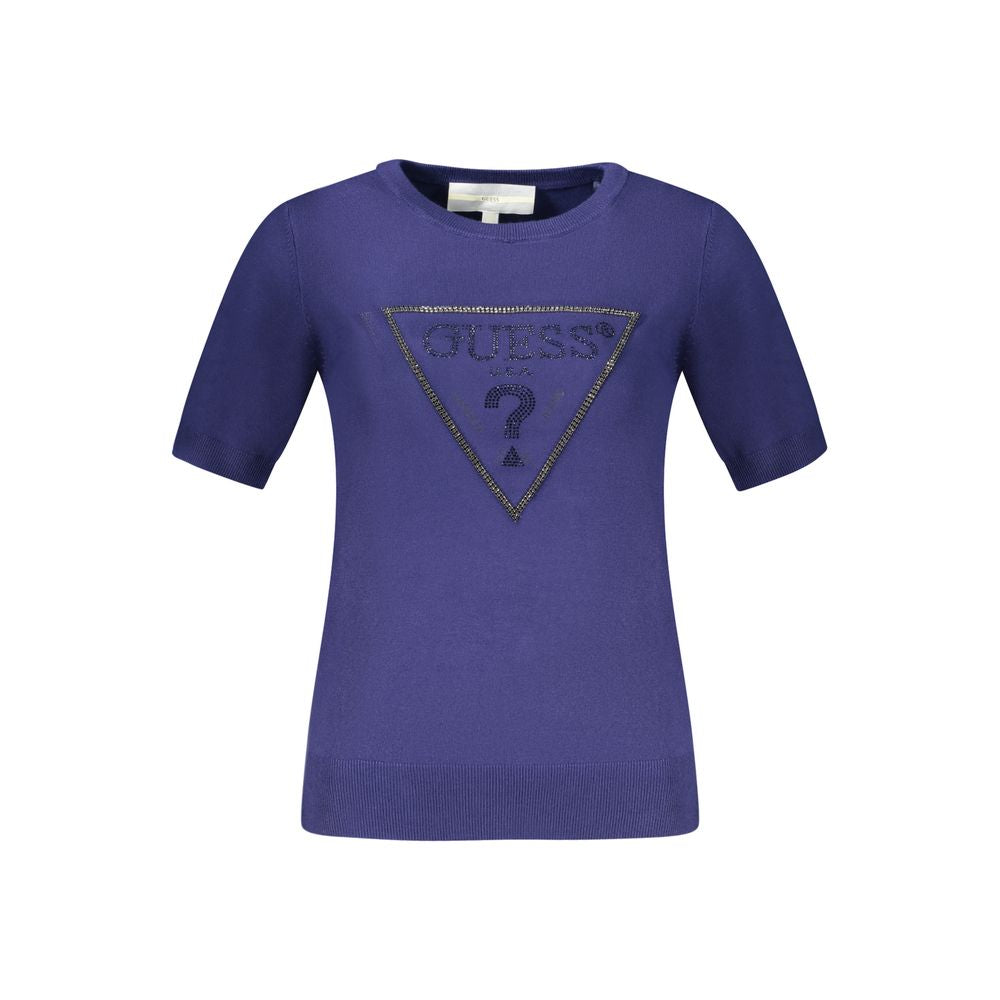 Guess Jeans Damenpullover aus blauer Viskose