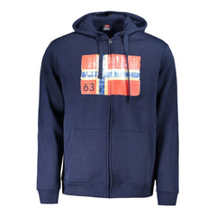 Norway 1963 Blue Cotton Men's Hooded Sweater