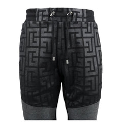Balmain Black Cotton Men Jogging Pant