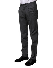 Pantalon habillé Dolce &amp; Gabbana en coton gris rayé