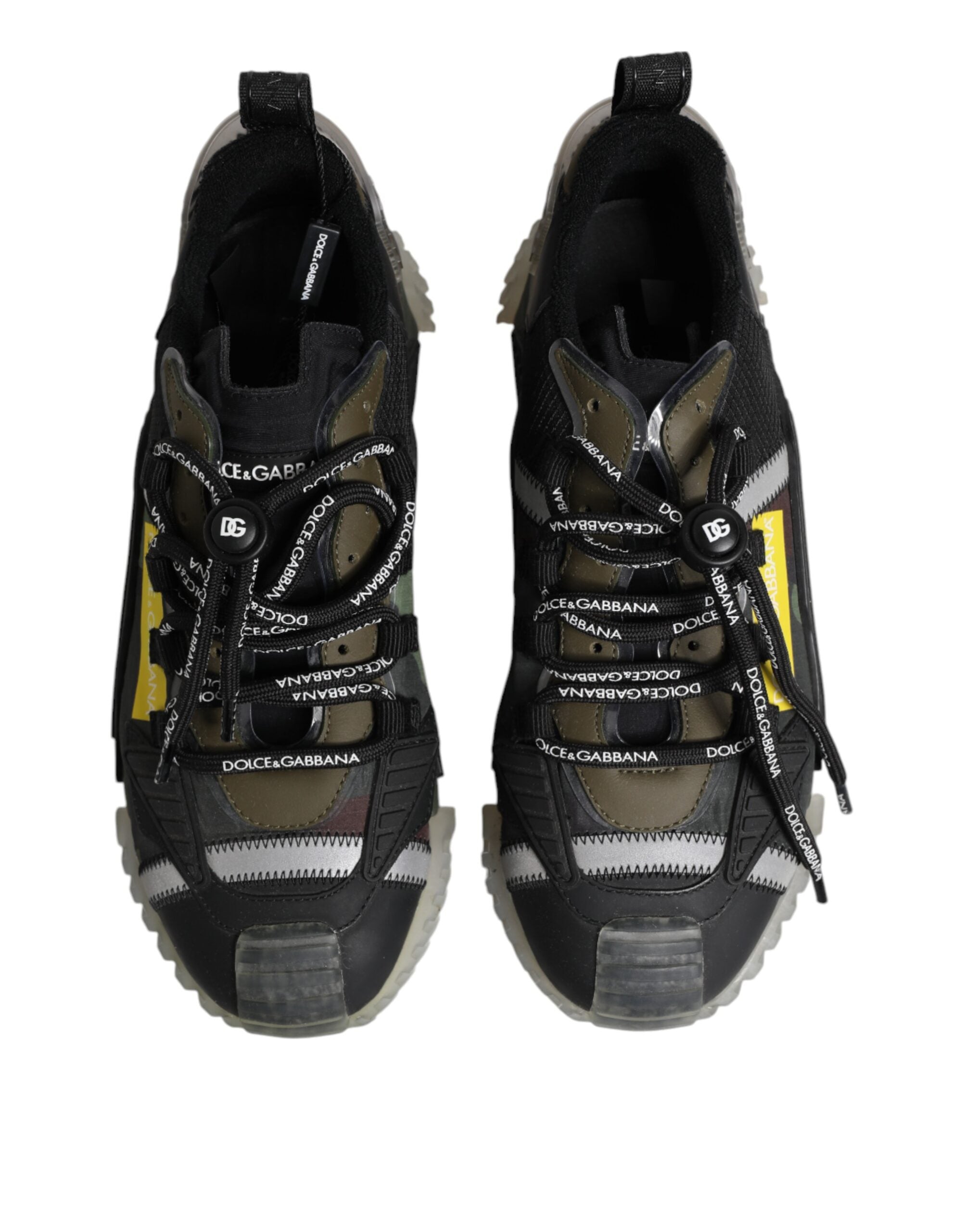 Dolce &amp; Gabbana Multicolor Lace Up Low Top NS1 Sneakers Schuhe