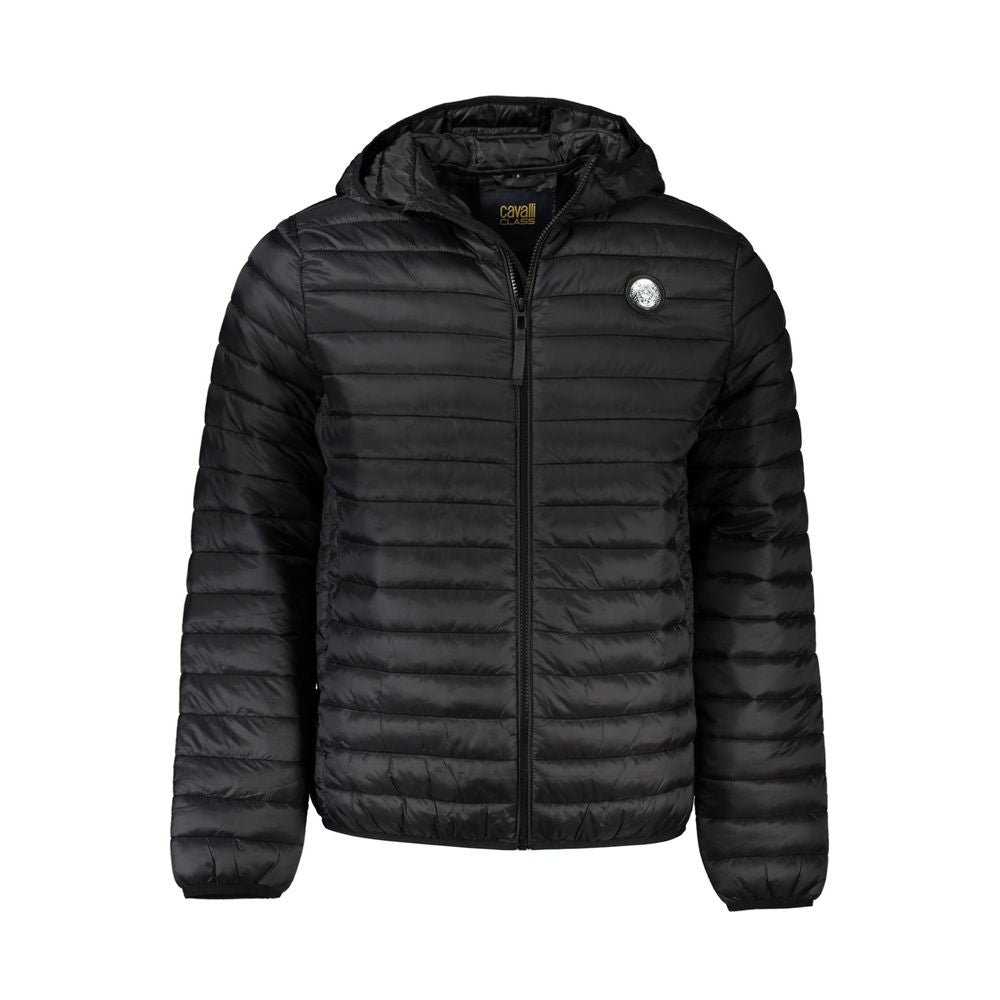 Cavalli Class Herrenjacke aus schwarzem Polyamid