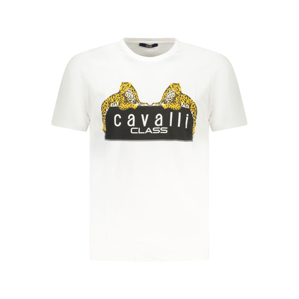 T-shirt blanc en coton Cavalli Class