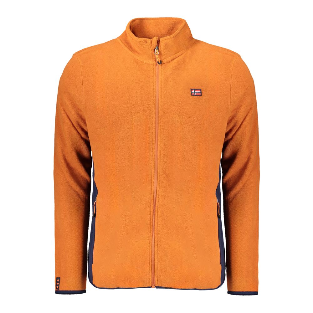 Norway 1963 Maglione Uomo Marrone in Poliestere con Zip