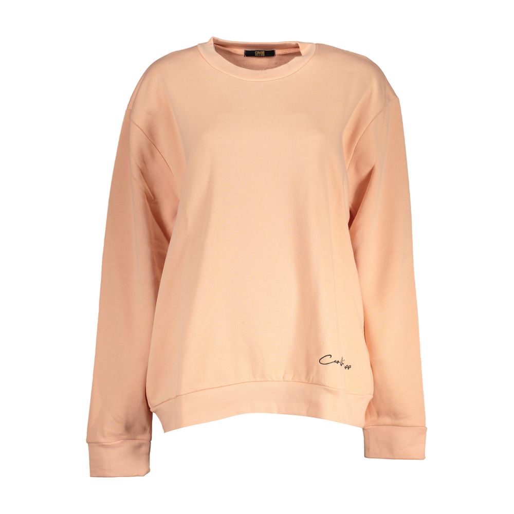 Pull en coton rose Cavalli Class pour femme