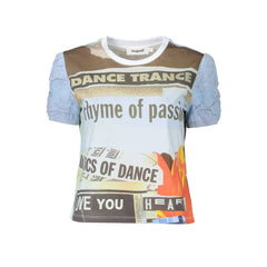 Desigual Blue Cotton Women T-Shirt