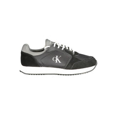 Calvin Klein Herren-Sneaker aus schwarzem Leder