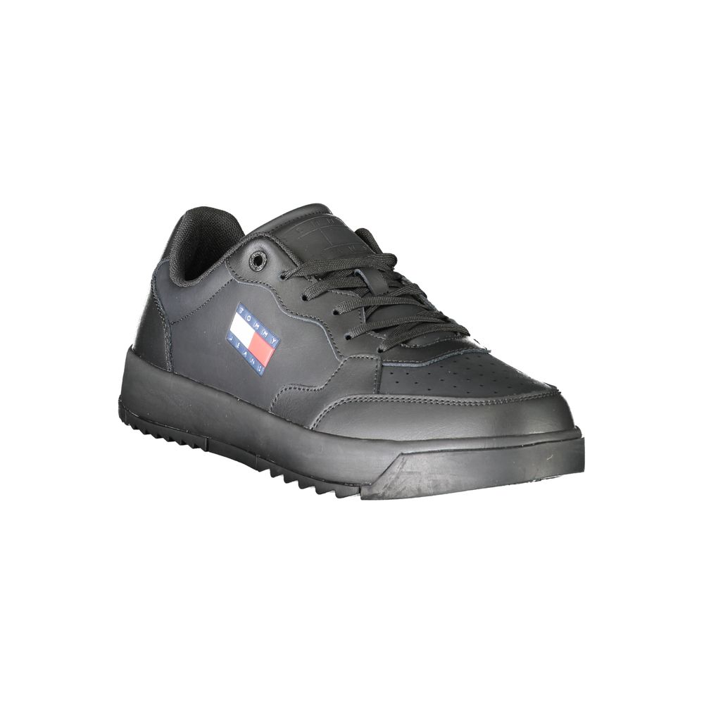 Tommy Hilfiger Herren-Sneaker aus schwarzem Polyethylen