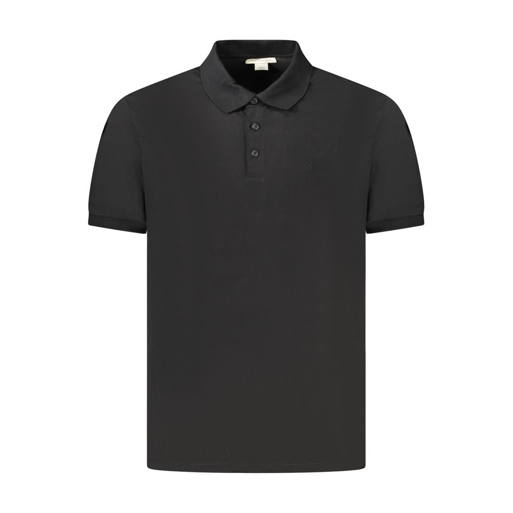 Schwarzes Baumwoll-Poloshirt von Calvin Klein für Herren