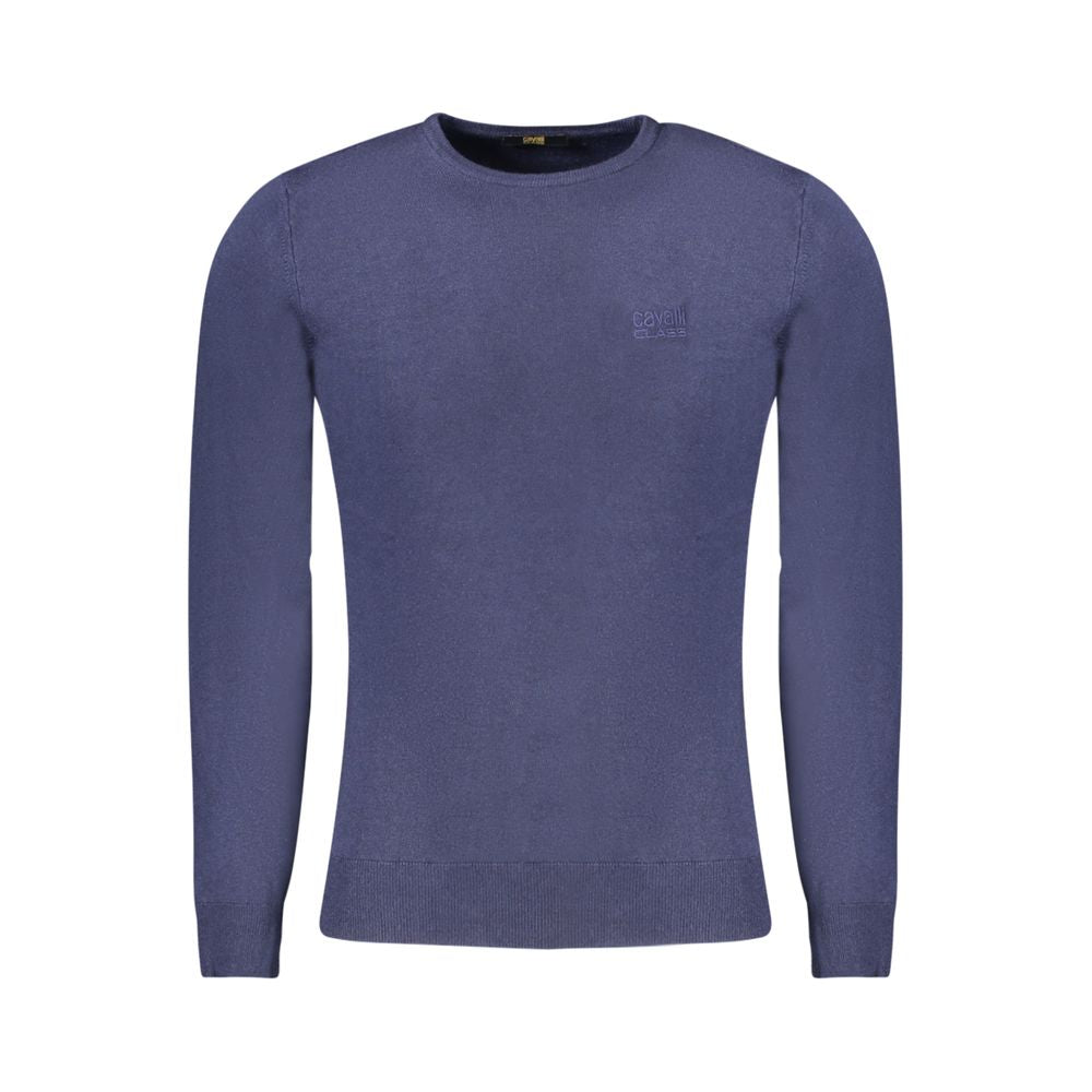 Cavalli Class Herrenpullover aus blauer Viskose
