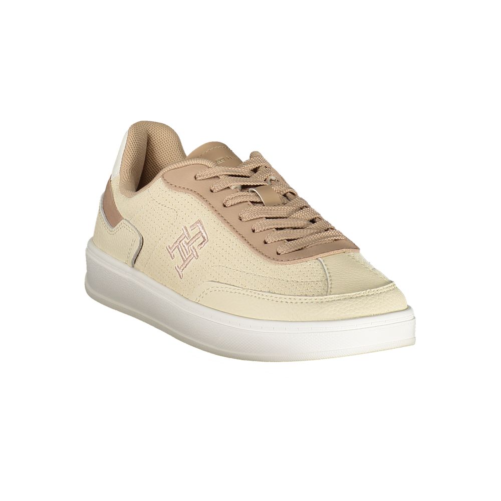 Baskets Tommy Hilfiger en cuir beige pour femme