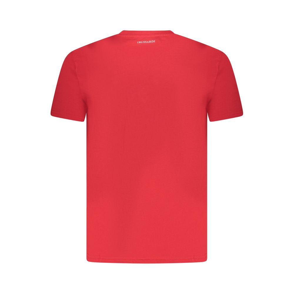 Trussardi Herren-T-Shirt aus roter Baumwolle