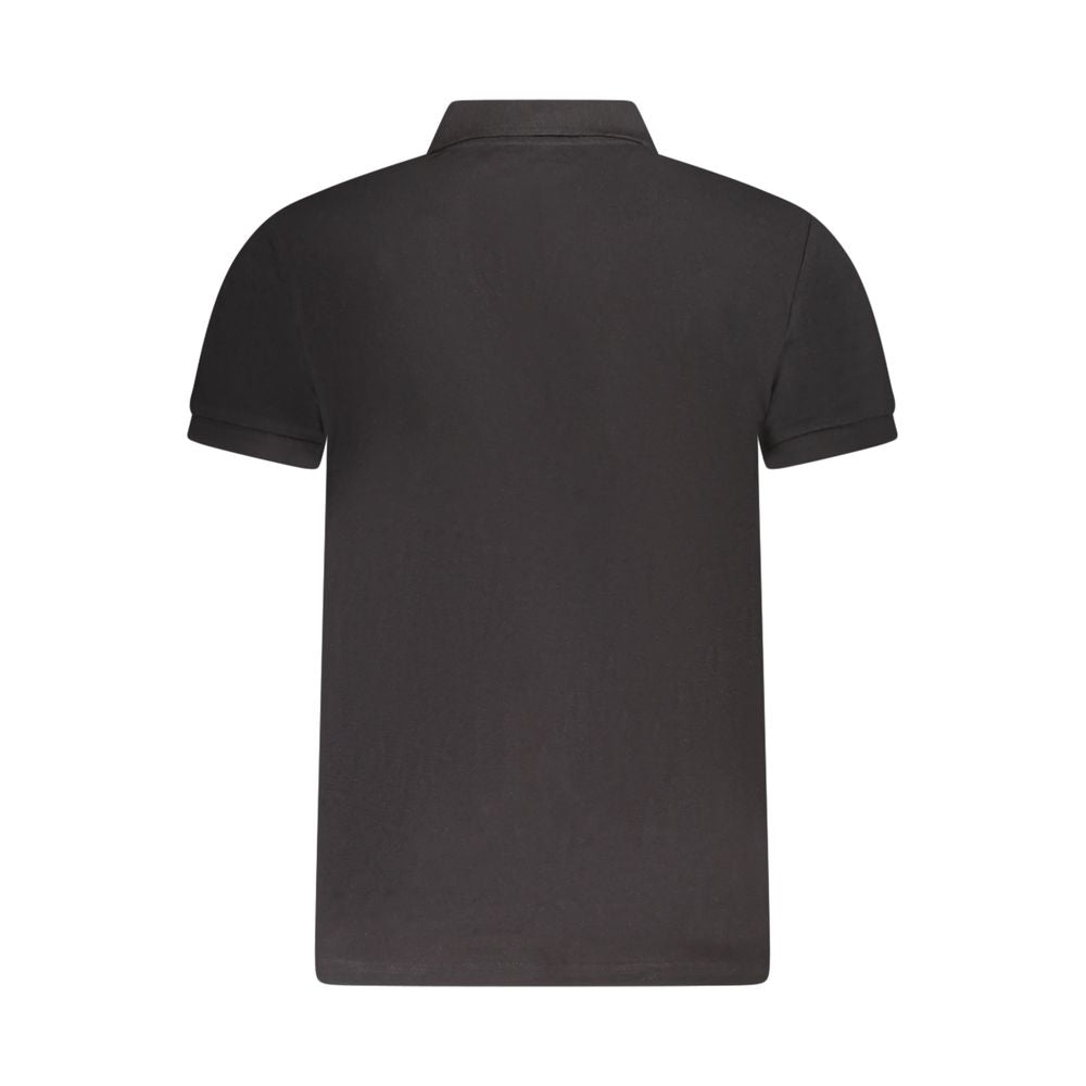 Cavalli Class Schwarzes Baumwoll-Poloshirt für Herren