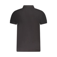 Cavalli Class Schwarzes Baumwoll-Poloshirt für Herren