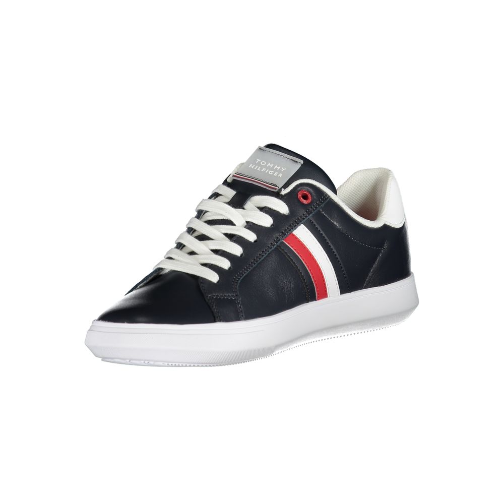 Baskets Tommy Hilfiger bleues élégantes à lacets avec détails contrastés