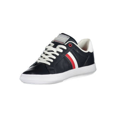 Baskets Tommy Hilfiger bleues élégantes à lacets avec détails contrastés