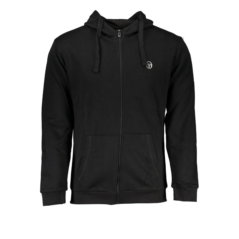 Sergio Tacchini Schwarzer Baumwoll-Kapuzenpullover für Herren