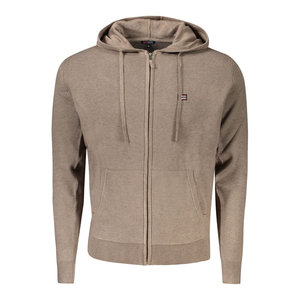 Norwegen 1963 Brauner Polyamid-Herren-Cardigan