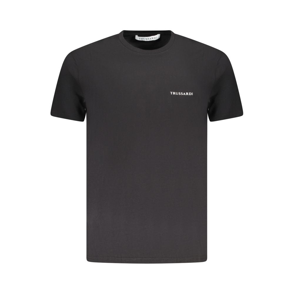 Trussardi Schwarzes Baumwoll-T-Shirt für Herren